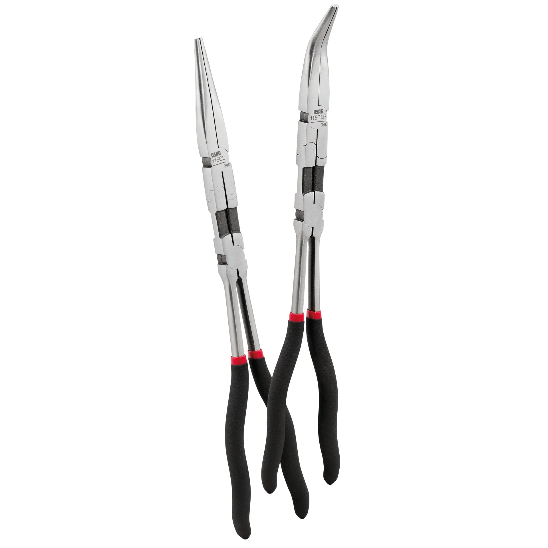 115 CL/SE2 - Serie di 2 pinze doppio snodo a becchi mezzotondi - Usag - U01150022 115 CL/SE2 - Serie di 2 pinze doppio snodo a becchi mezzotondi - Usag - U01150022
